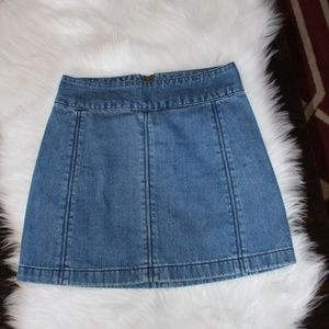 Free People, Mini denim skirt zippering in the back ....